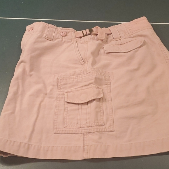 Pink Denim Mini Skirt Adjustable Straps Size 4 - Picture 4 of 4